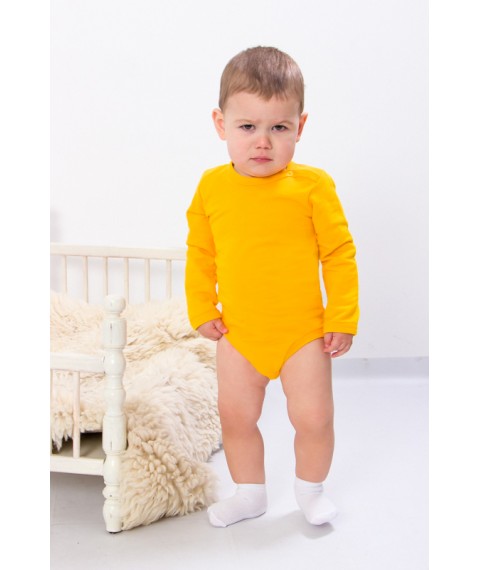 Baby bodysuit for a boy (with long sleeves) Wear Your Own 74 Yellow (5010-023-4-v0)