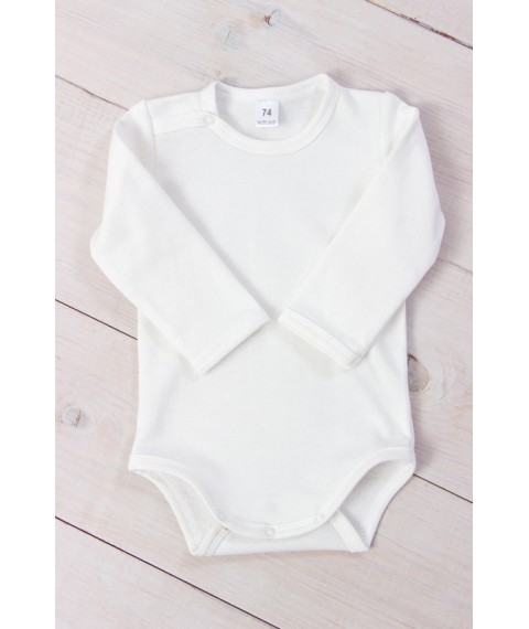 Nursery bodysuit for girls (with long sleeves) Nosy Svoe 56 White (5010-023-5-v12)