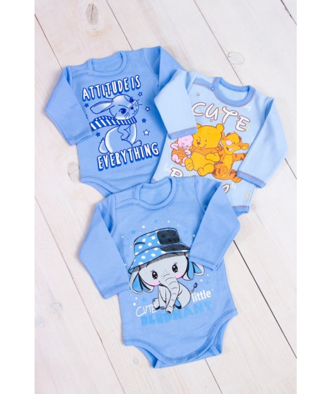Baby bodysuit with long sleeves Wear Your Own 68 Blue (5010-023-33-v13)