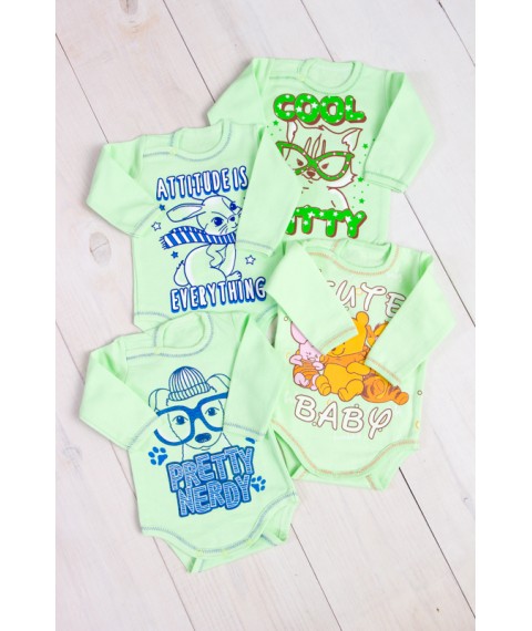 Baby bodysuit with long sleeves Wear Your Own 56 Green (5010-023-33-v29)
