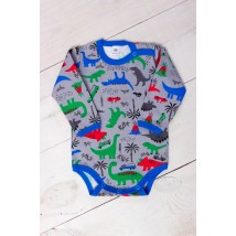 Baby bodysuit for boys (with long sleeves) Wear Your Own 74 Gray (5010-024-4-v3)