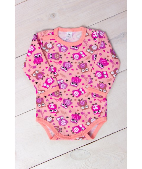 Nursery bodysuit for girls (with long sleeves) Nosy Svoe 68 Pink (5010-024-5-v2)