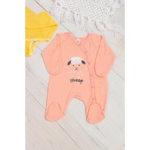 Nursery overalls for girls (with long sleeves) Nosy Svoe 62 Orange (5014-001-33-5-v4)