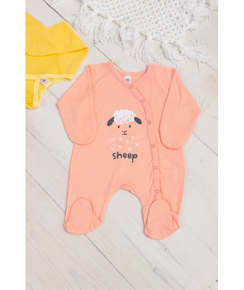 Nursery overalls for girls (with long sleeves) Nosy Svoe 62 Orange (5014-001-33-5-v4)