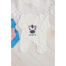 Nursery overalls for girls (with long sleeves) Nosy Svoe 62 White (5014-001-33-5-v5)