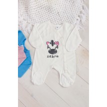 Nursery overalls with long sleeves Nosy Svoe 62 White (5014-001-33-v0)