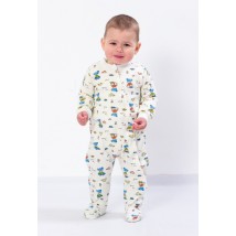 Nursery overalls for a boy Nosy Svoe 68 White (5032-016-4-v1)