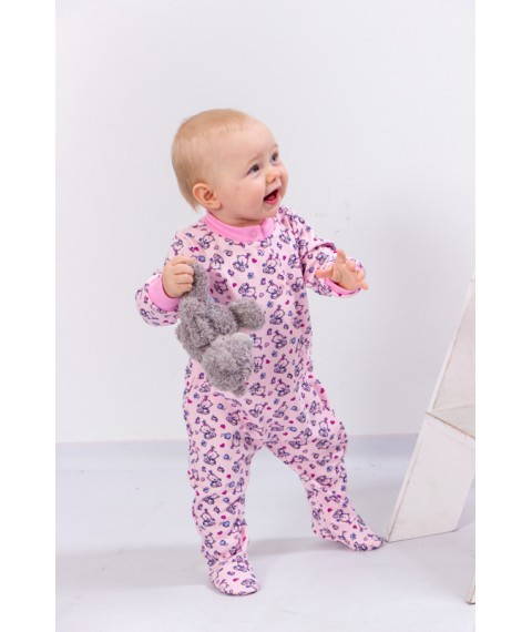 Nursery overalls for girls Nosy Svoe 62 Pink (5032-016-5-v4)