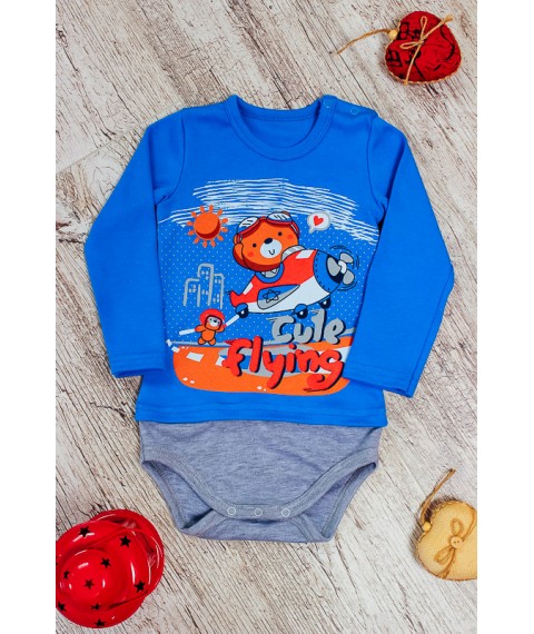 Baby bodysuit with long sleeves Bring Your Own 74 Blue (5043-015-33-v8)
