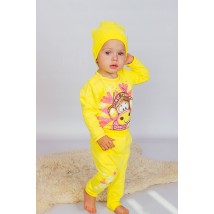Nursery set for a boy (bodysuit+trousers+hat) Wear Your Own 74 Yellow (5052-023-33-4-v13)