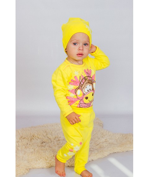 Комплект ясельний для хлопчика (боді+штанці+шапка) Носи Своє 74 Жовтий (5052-023-33-4-v13)