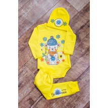 Nursery set for a boy (bodysuit+pants+hat) Nosy Svoe 86 Yellow (5052-023-33-4-v1)