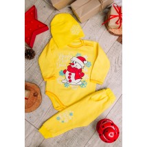 Nursery set for a boy (bodysuit+trousers+hat) Nosy Svoe 68 Yellow (5052-023-33-4-v9)