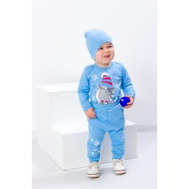 Комплект ясельний для хлопчика (боді+штанці+шапка) Носи Своє 86 Блакитний (5052-023-33-4-v3)