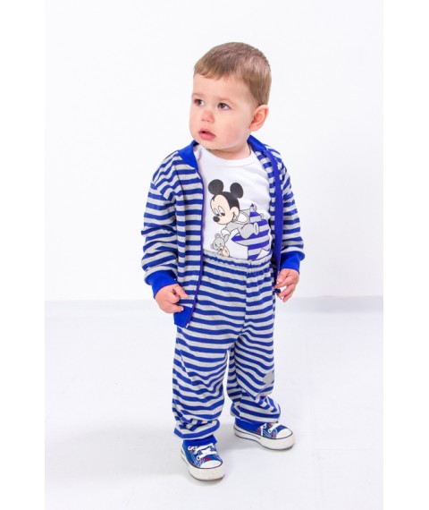 Комплект ясельний для хлопчика (кофтинка+штанці+боді) Носи Своє 86 Синій (5055-016-33-4-v11)