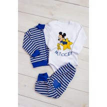 Nursery set for a boy (shirt+pants+bodysuit) Nosy Svoe 74 Blue (5055-016-33-4-v0)