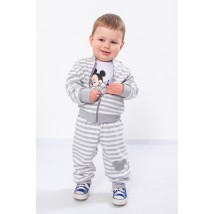 Nursery set for a boy (shirt+trousers+bodysuit) Nosy Svoe 74 Gray (5055-016-33-4-v1)