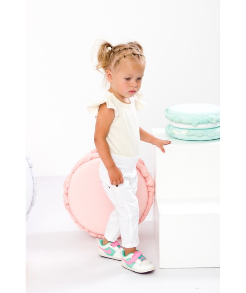 Nursery bodysuit for a girl Wear Your Own 80 White (5059-036-v17)