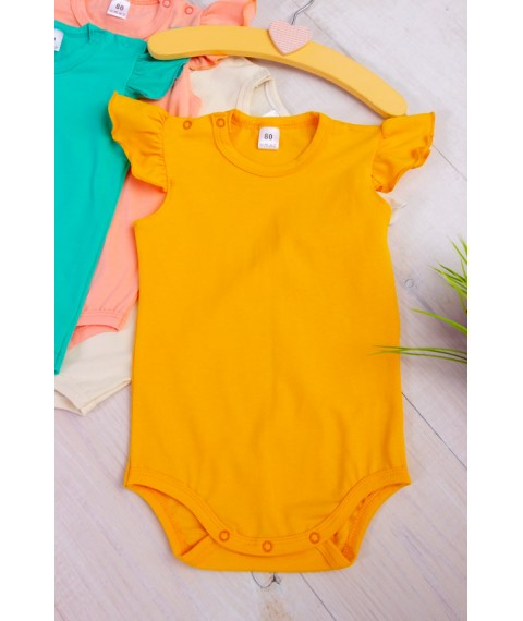 Nursery bodysuit for a girl Wear Your Own 74 Yellow (5059-036-v14)