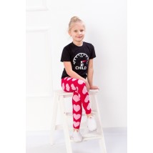 Leggings for girls Wear Your Own 134 Red (6000-043-v19)