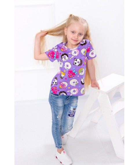 T-shirt for girls Wear Your Own 116 Purple (6012-002-2-v8)
