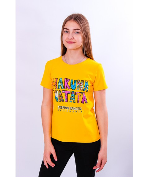 T-shirt for girls (teens) Wear Your Own 116 Yellow (6012-036-33-v45)