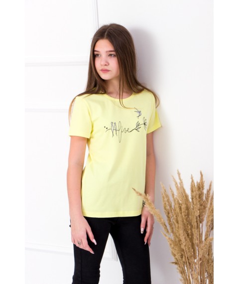 T-shirt for girls (teens) Wear Your Own 146 Yellow (6012-036-33-v32)