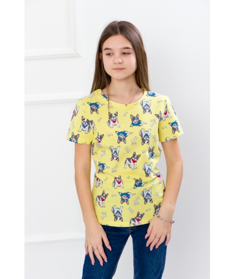 T-shirt for girls (teens) Wear Your Own 164 Yellow (6012-043-3-v8)