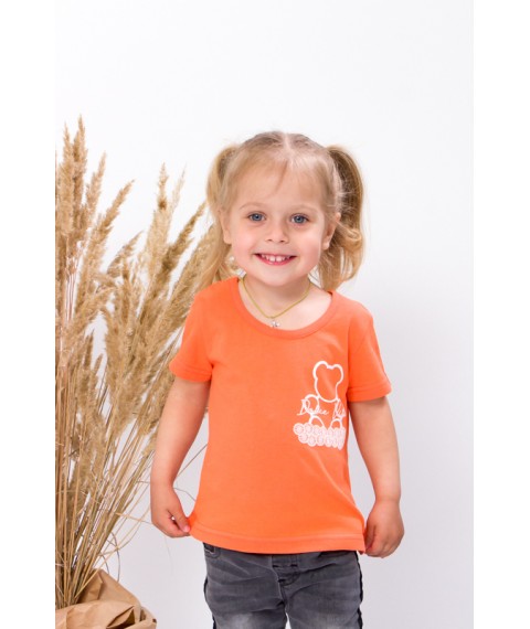 T-shirt for girls Wear Your Own 98 Orange (6012-1-v4)