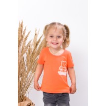 T-shirt for girls Wear Your Own 104 Orange (6012-1-v1)