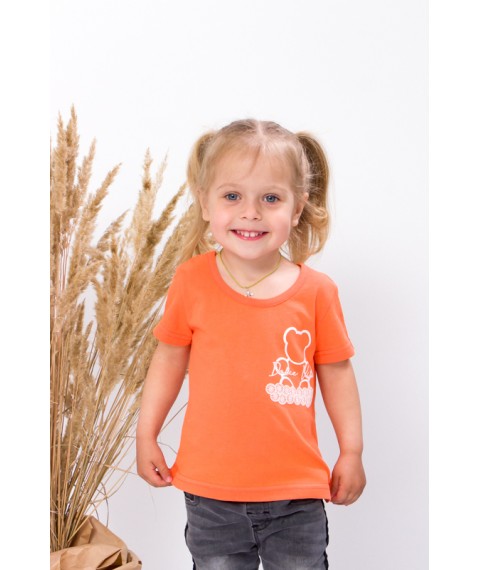 T-shirt for girls Wear Your Own 104 Orange (6012-1-v1)