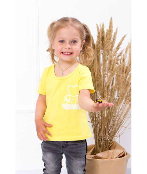 T-shirt for girls Wear Your Own 104 Yellow (6012-1-v0)