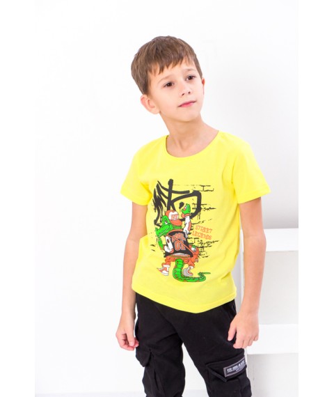 T-shirt for a boy Wear Your Own 134 Yellow (6021-001-33-1-4-v2)