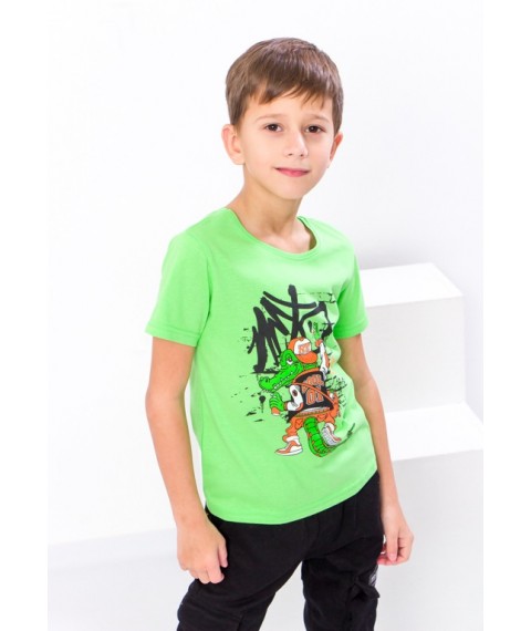 T-shirt for a boy Wear Your Own 134 Green (6021-001-33-1-4-v3)