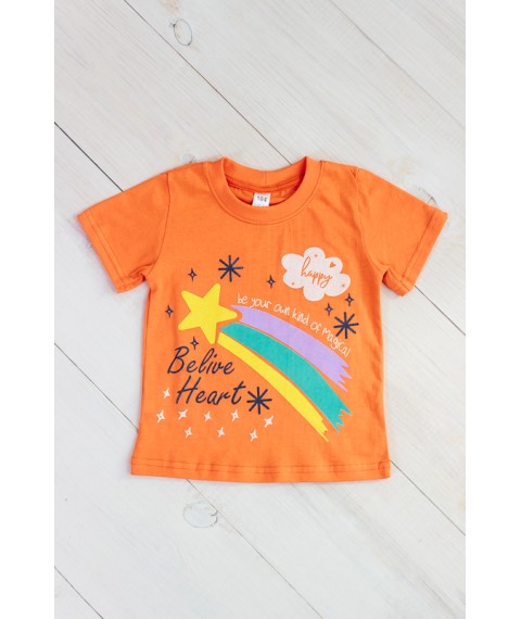 T-shirt for girls Wear Your Own 104 Orange (6021-001-33-1-5-v46)