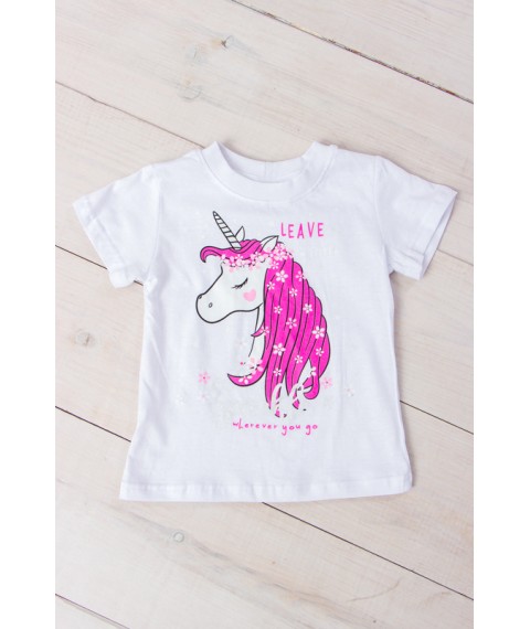 T-shirt for girls Wear Your Own 116 White (6021-001-33-1-5-v28)