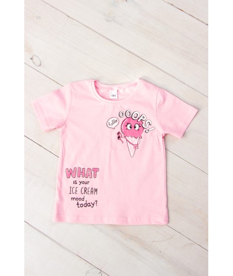 T-shirt for girls Wear Your Own 104 Pink (6021-001-33-1-5-v50)