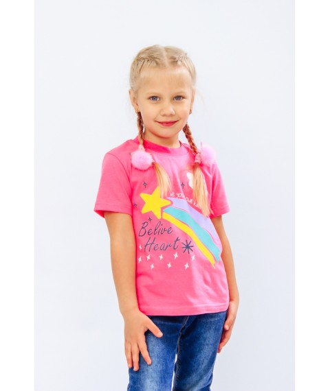 T-shirt for girls Wear Your Own 104 Pink (6021-001-33-1-5-v47)