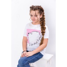 T-shirt for girls (teens) Wear Your Own 158 White (6021-001-33-2-v22)