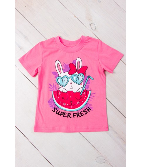 T-shirt for girls Wear Your Own 116 Pink (6021-001-33-1-5-v30)