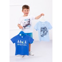Set of t-shirts for boys (3 pcs.) Wear Your Own 128 Blue (6021-001-33-6-v0)