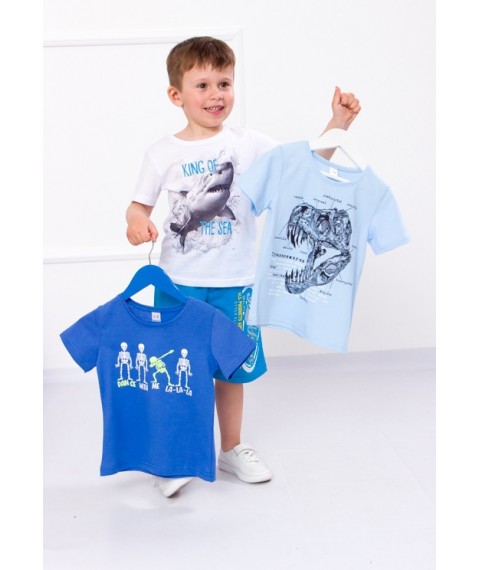 Set of t-shirts for boys (3 pcs.) Wear Your Own 134 Blue (6021-001-33-6-v9)