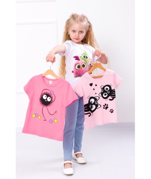 Set of t-shirts for girls (3 pcs.) Wear Your Own 116 Pink (6021-001-33-7-v5)