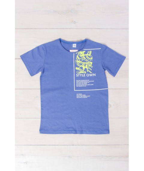 T-shirt for a boy (adolescent) Wear Your Own 158 Blue (6021-4-v5)