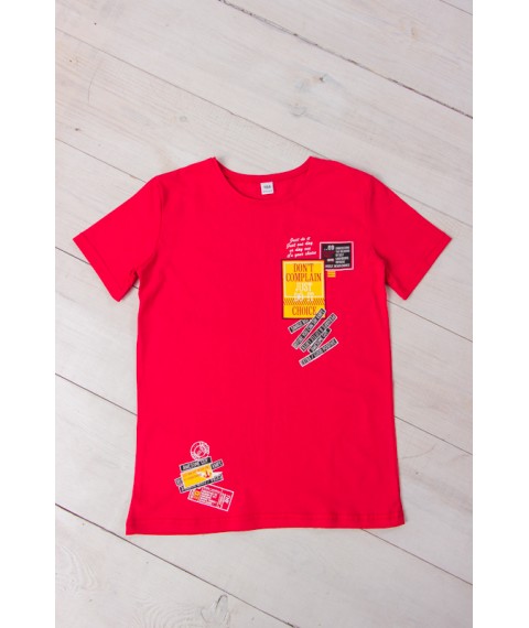 T-shirt for a boy (adolescent) Wear Your Own 158 Red (6021-4-v6)
