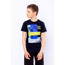 T-shirt for a boy (adolescent) Wear Your Own 152 Blue (6021-4-v17)