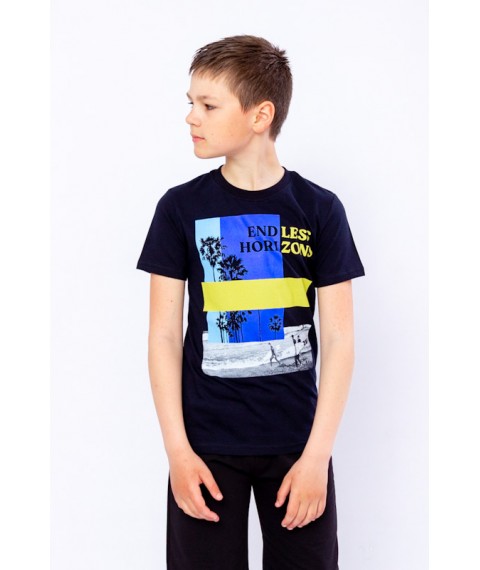 T-shirt for a boy (adolescent) Wear Your Own 140 Blue (6021-4-v37)