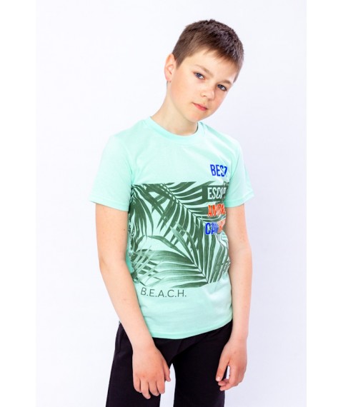 T-shirt for a boy (adolescent) Wear Your Own 140 Green (6021-4-v36)