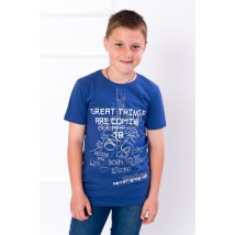 T-shirt for a boy (adolescent) Wear Your Own 158 Blue (6021-4-v2)