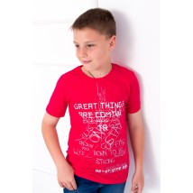 T-shirt for a boy (adolescent) Wear Your Own 152 Red (6021-4-v15)